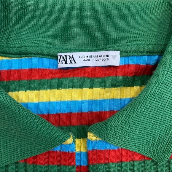 Zara | Colourful short sleeve polo shirt❤️🧡💛💚💙 - Picture 2 of 4